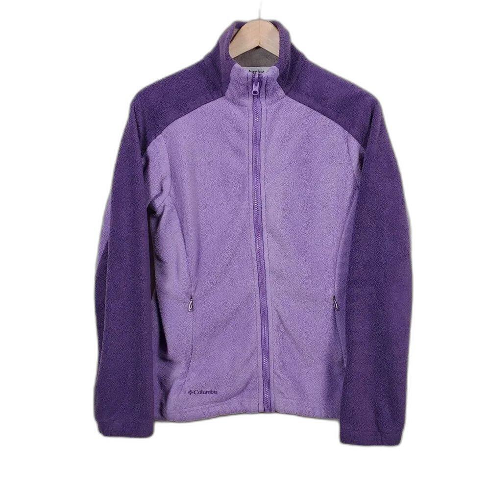 Columbia Fleece Full Zip Jacket Womans Size Purple S Long Sleeve